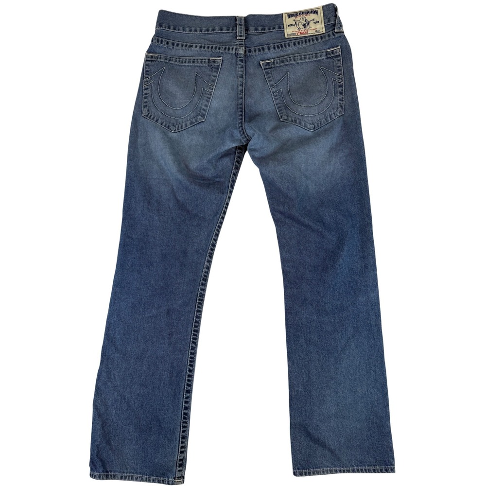 True Religion Section Straight Jeans Mens 34 Blue Denim Medium Wash M2F800TSM